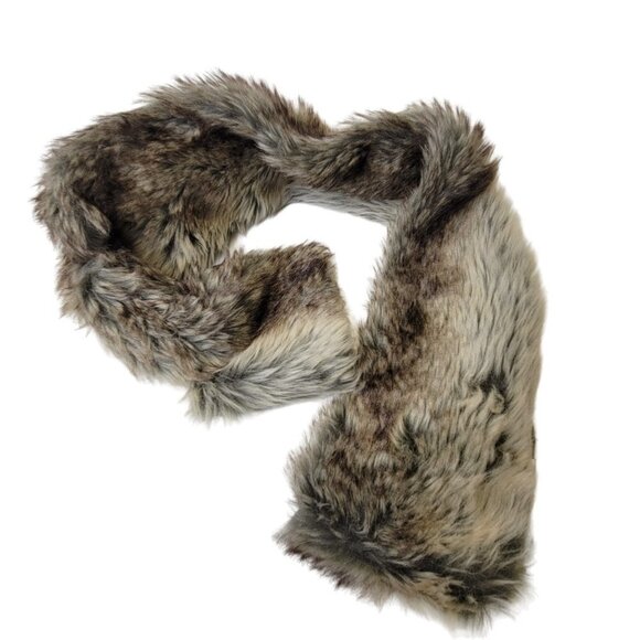 Smoky Fox Faux Fur Loop Scarf Fur Neck Wrap - Picture 2 of 11